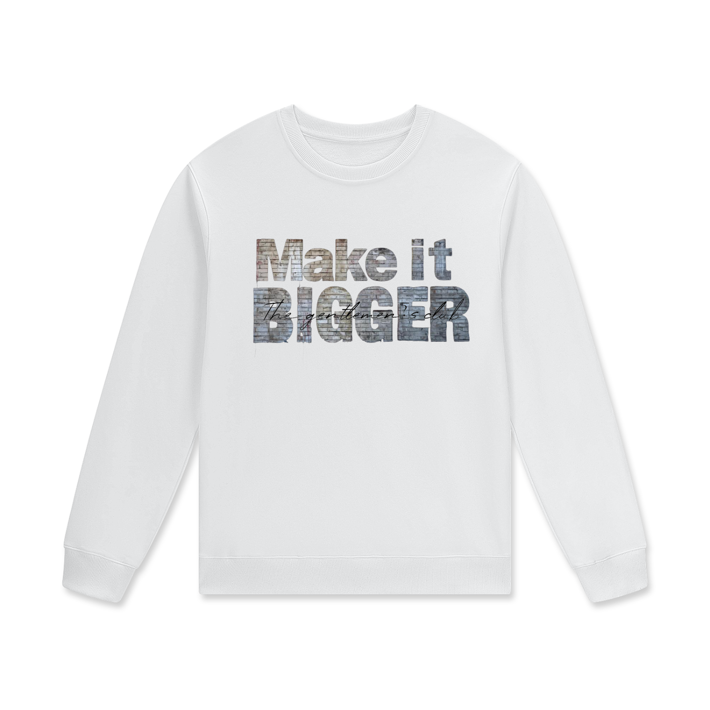 The Gentlemen’s Club Brick Crew Neck Jumper - Lucent White