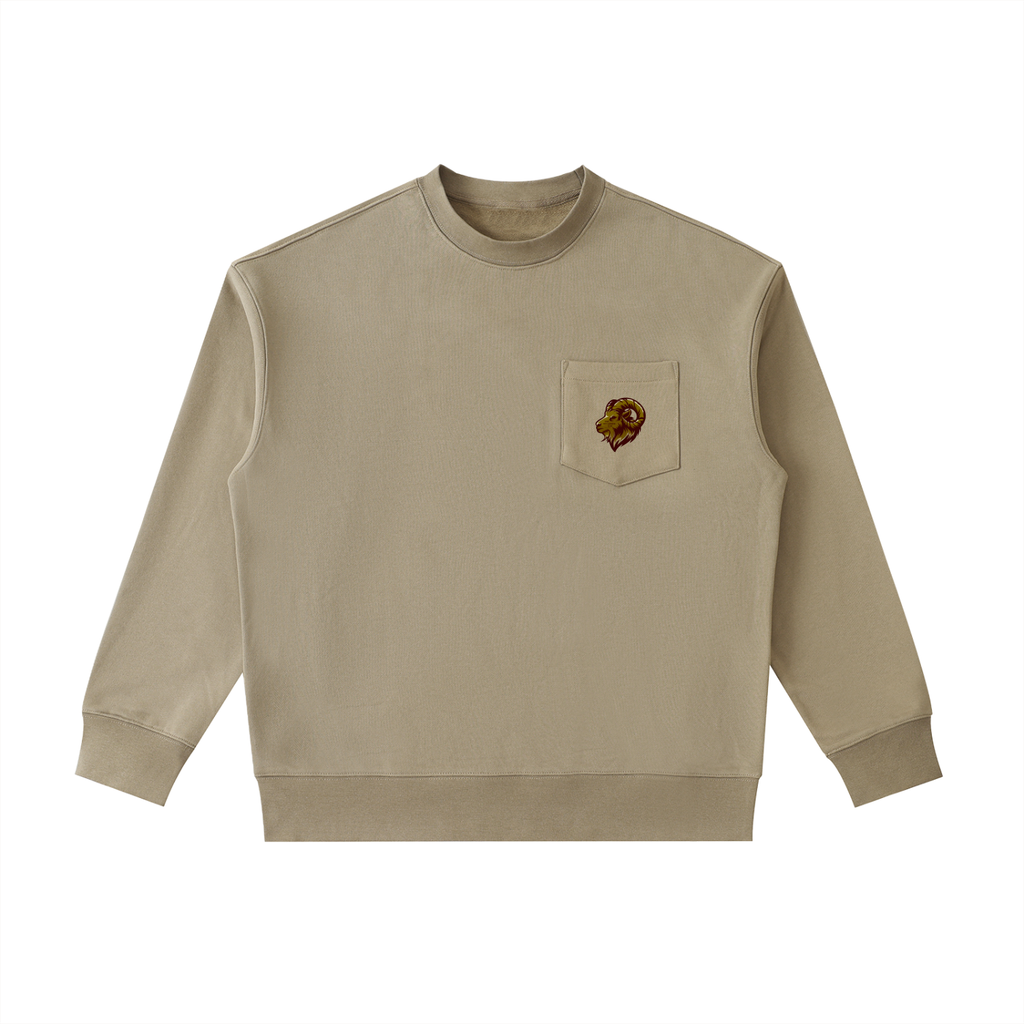 The Gentlemen’s Club Goat Patch Pocket Jumper - Khaki